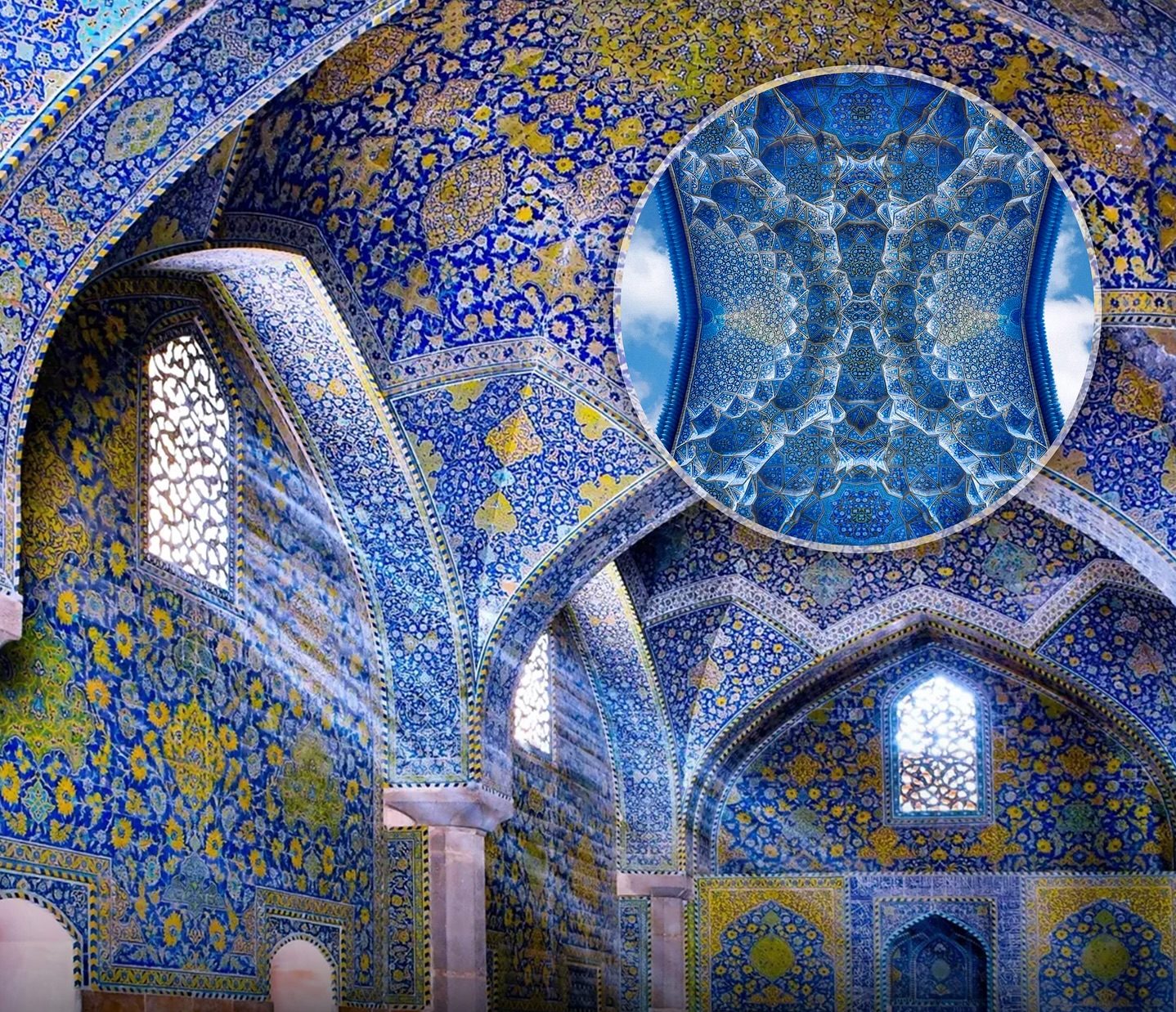 The Hidden Geometry Behind Iran’s Most Beautiful Ceilings 💙