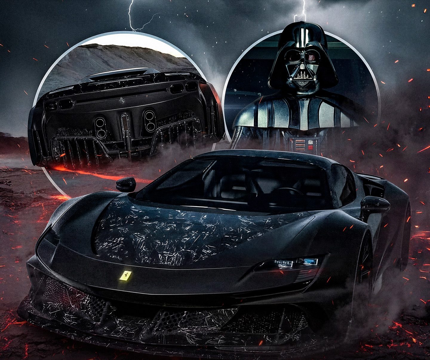 Darth Vader’s Ferrari Exists — and It’s Pure Darkness on Wheels